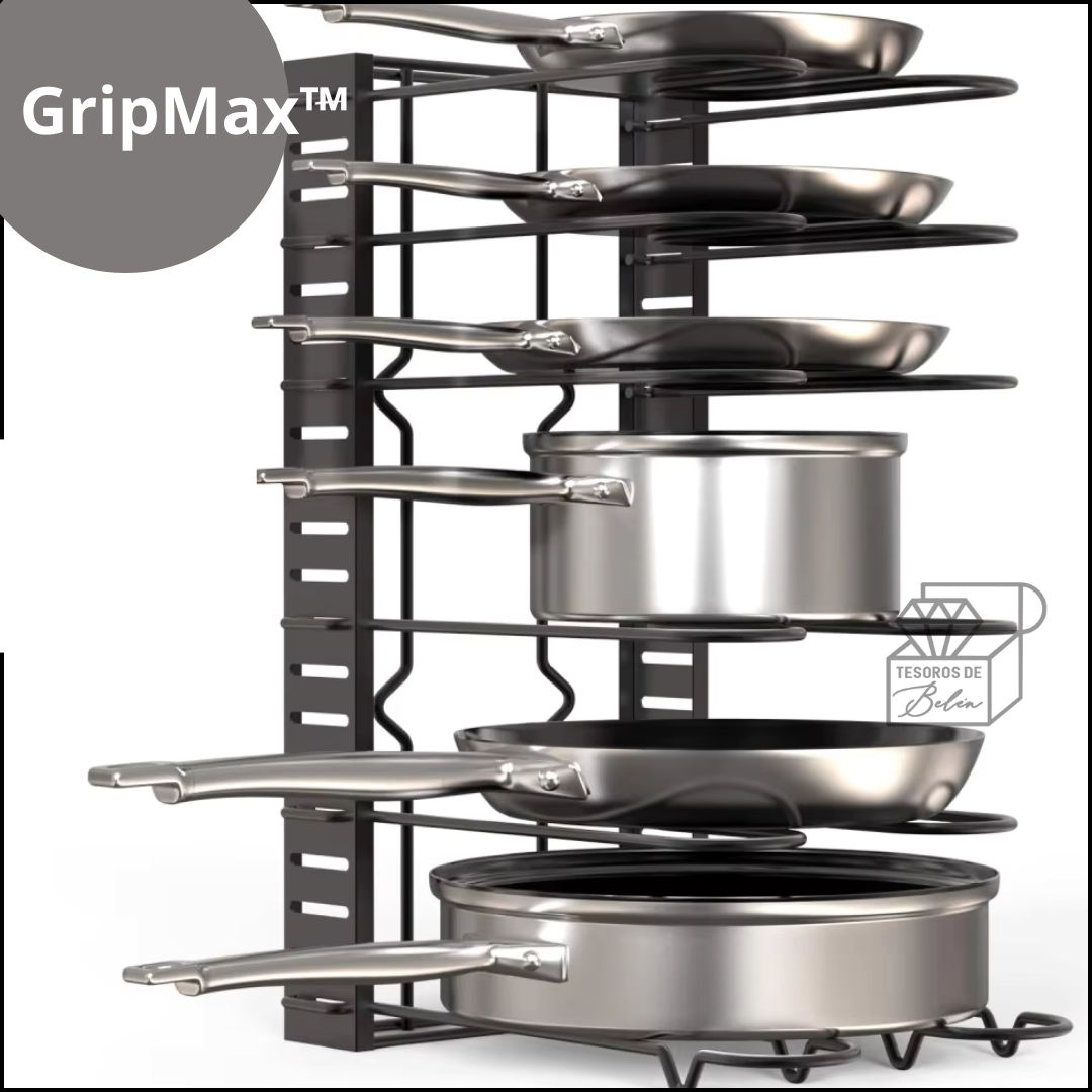 😋GripMax™Estante Organizador Para Ollas Y Sartenes🌟