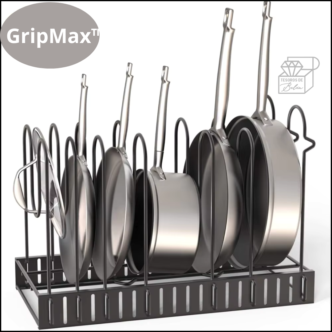 😋GripMax™Estante Organizador Para Ollas Y Sartenes🌟