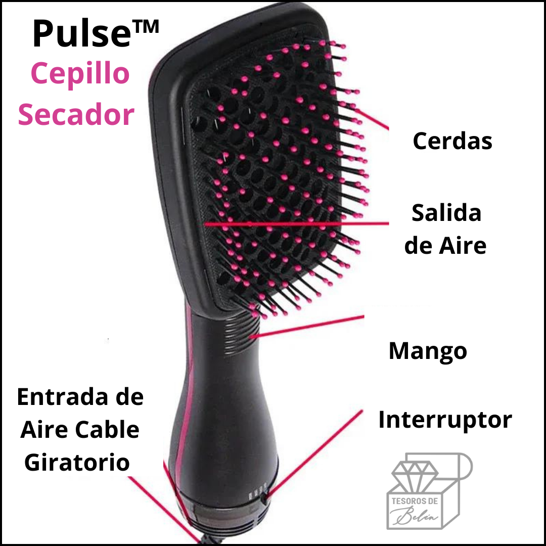 🌟Pulse™Cepillo Secador Alisador 2 En 1😍