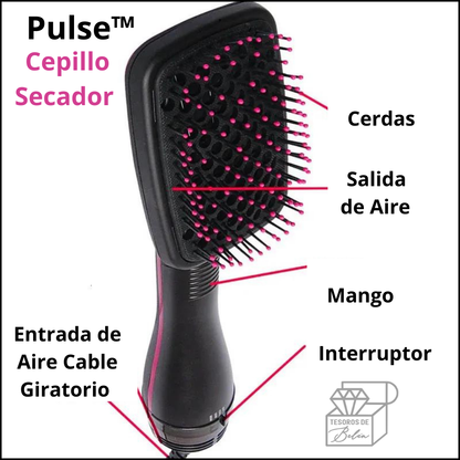 🌟Pulse™Cepillo Secador Alisador 2 En 1😍